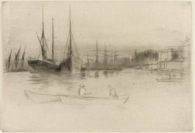 Steamboats off the Tower, 1875 by James Abbott McNeill Whistler